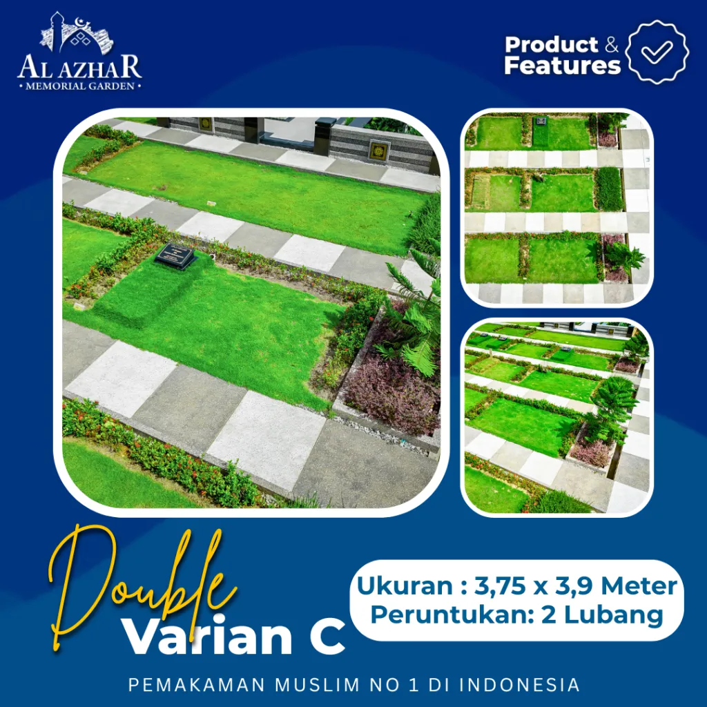 Layout denah makam tipe Double Varian C