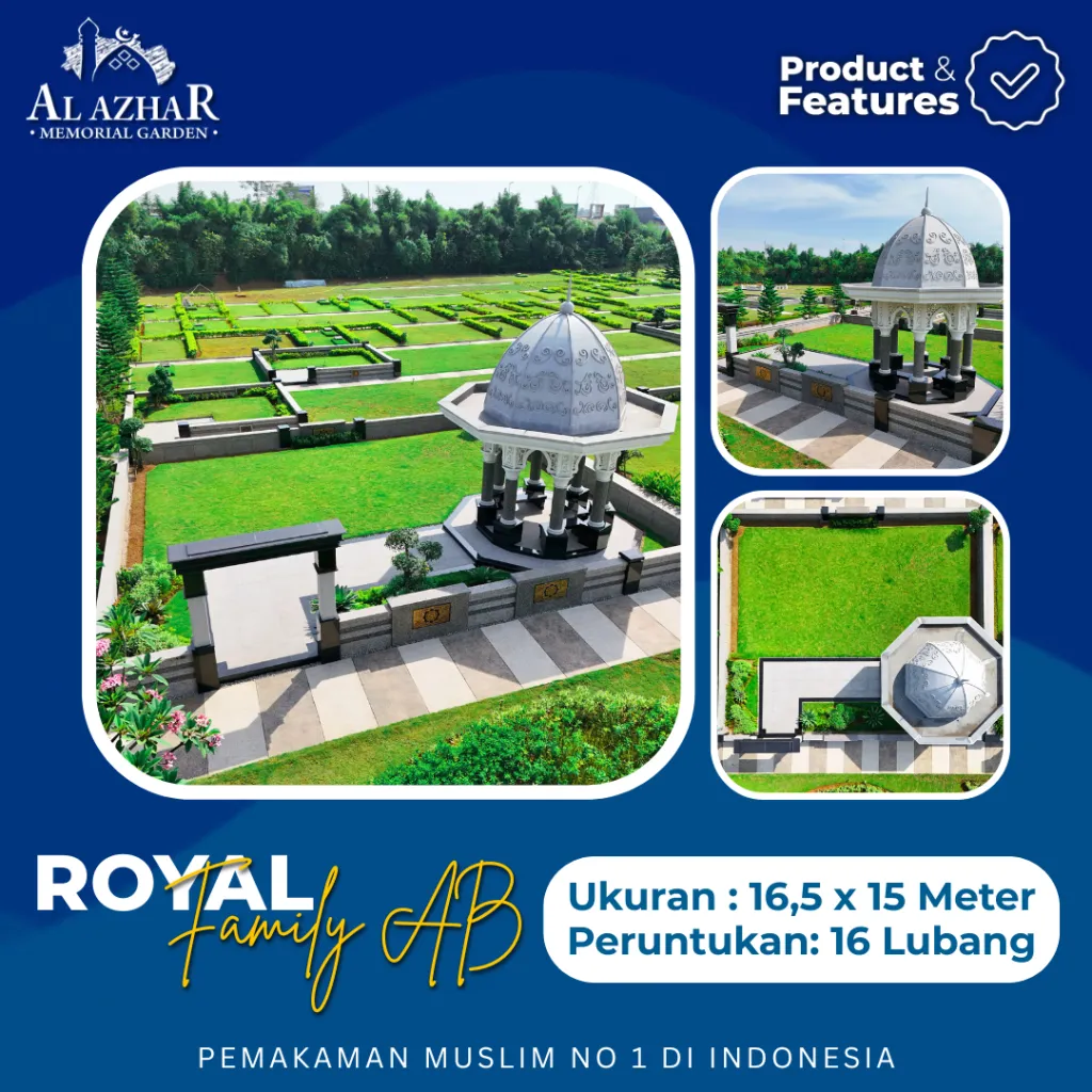 Layout denah makam tipe Royal Family AB