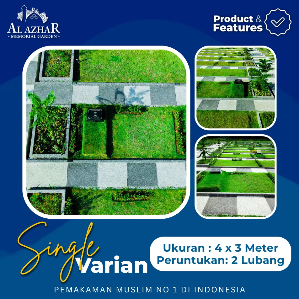 Layout denah makam tipe Single Varian