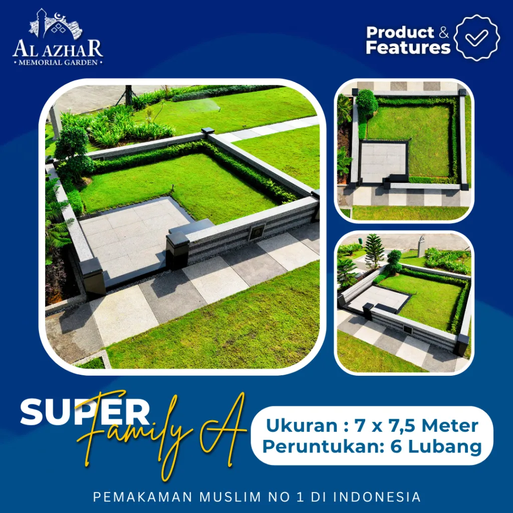 Layout denah makam tipe Super Family A