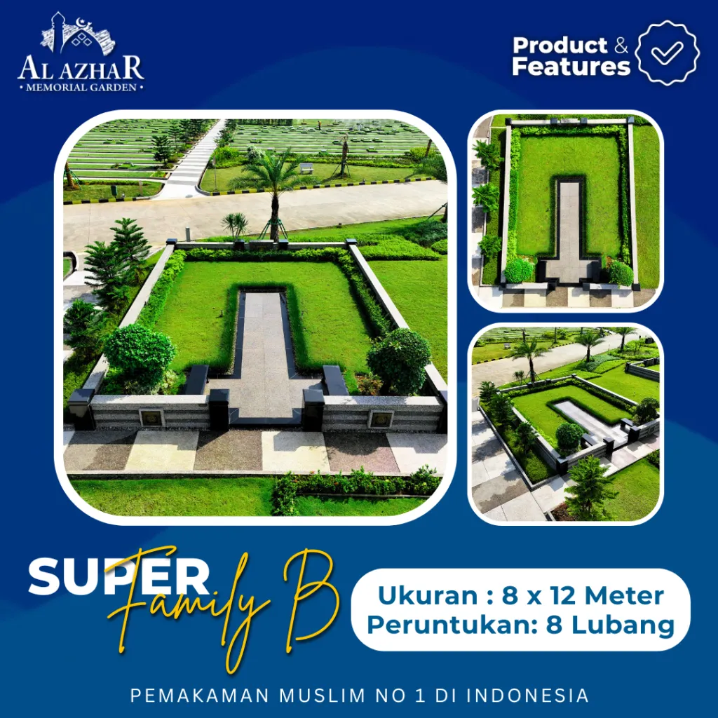 Layout denah makam tipe Super Family B